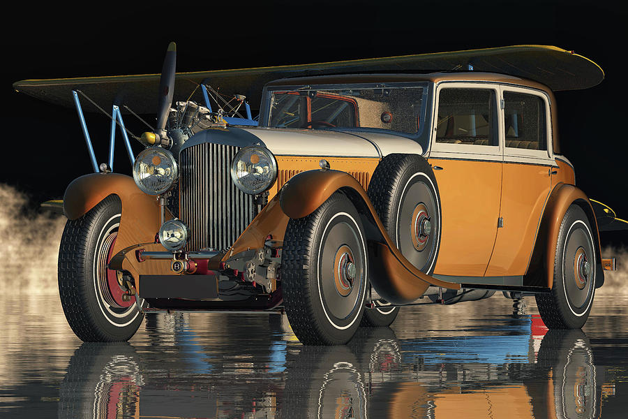 Bentley Stearman Model 75 from 1936 the legendary luxury car Digital Art by Jan Keteleer