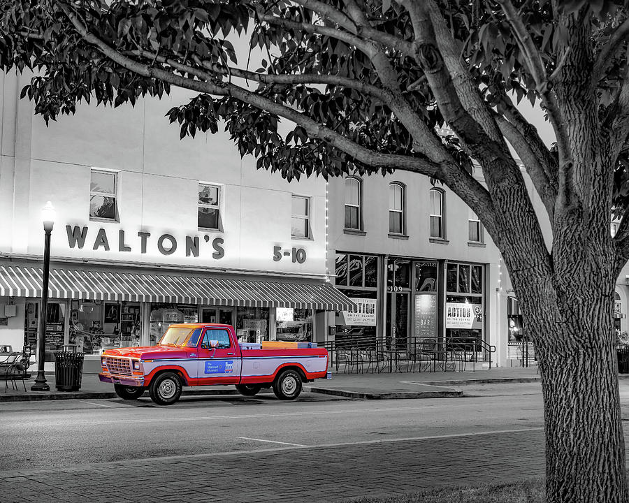 Bentonville Arkansas Memories on The Square - Selective Coloring Photograph by Gregory Ballos