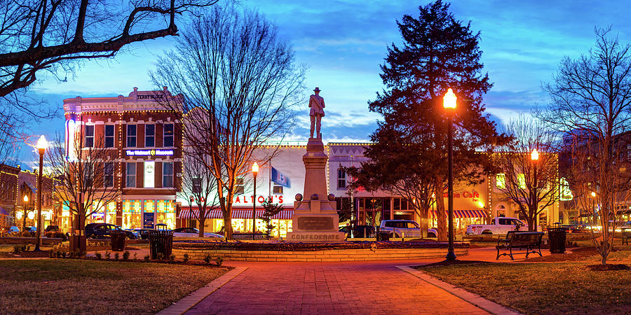 Bentonville Arkansas Town Square And City Skyline Panorama - Color Edition Photograph