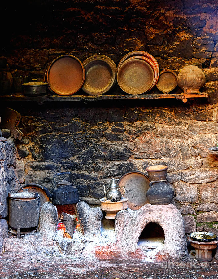 Berber Kitchen  Photograph by Olivier Le Queinec