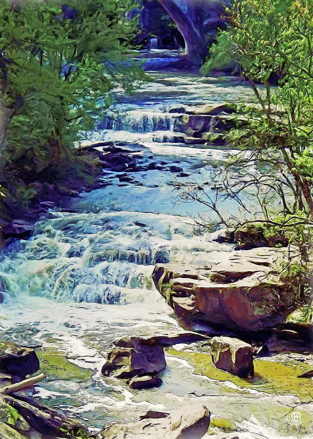 Berea Falls 2 Digital Art by Gary Olsen-Hasek