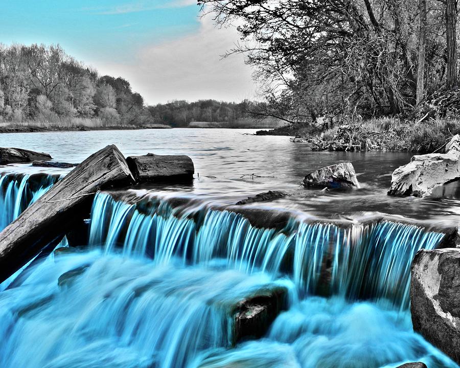 Waterfall Photograph - Berea Falls Selective Color by Frozen in Time Fine Art Photography