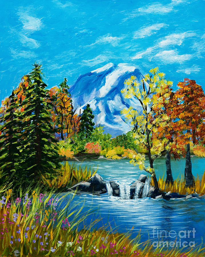 Mt. Rainier Beauty Painting by Art by Danielle