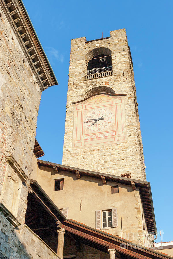 Bergamo clock tower Photograph by Bryan Attewell - Fine Art America