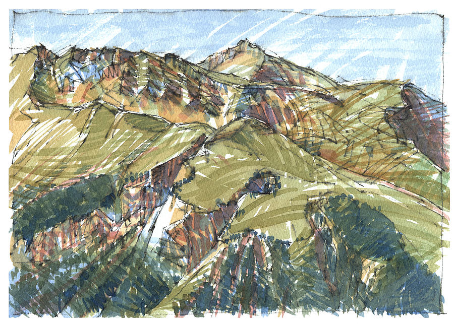 Berge zwischen Lenk und Gstaad Painting by Judith Kunzle
