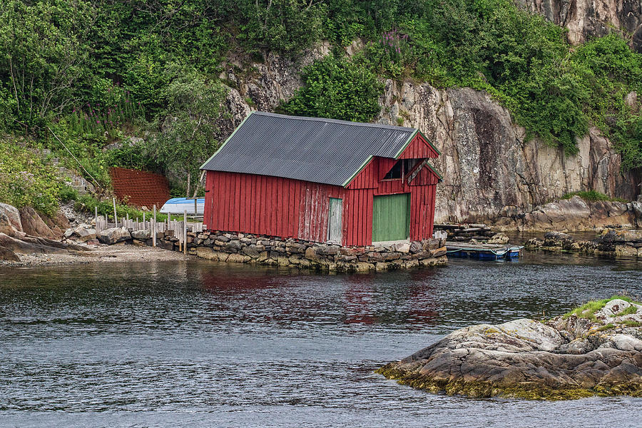 Bergen Boathouse 2 Photograph by John Haldane