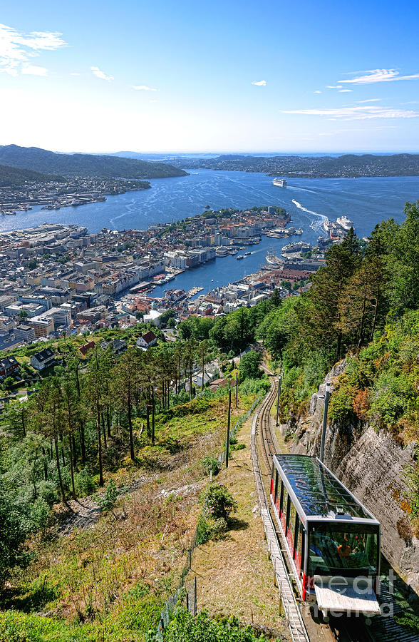 Bergen from Mount Floien Photograph by Olivier Le Queinec