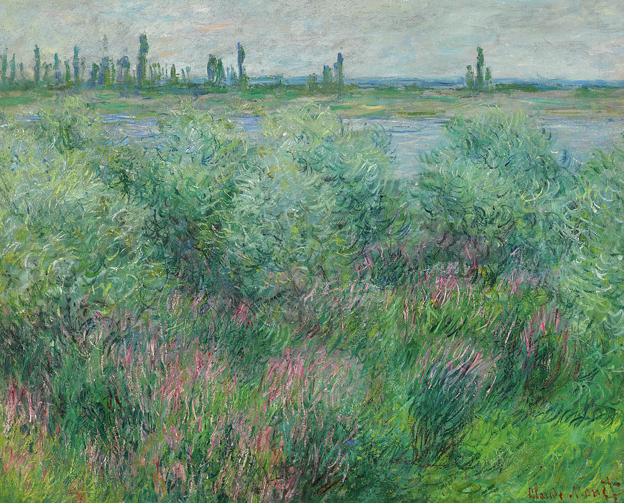 Berges De La Seine Pres De Vetheuil, 1881 Painting by Claude Monet