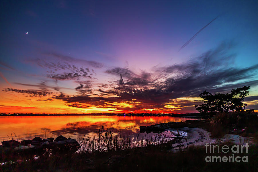 Berkeley Island Sunset and Moonset Photograph by Michael Rauscher ...