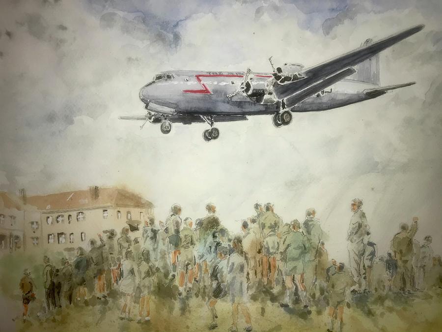 Berlin Airlift Painting by Fernando Jaramillo