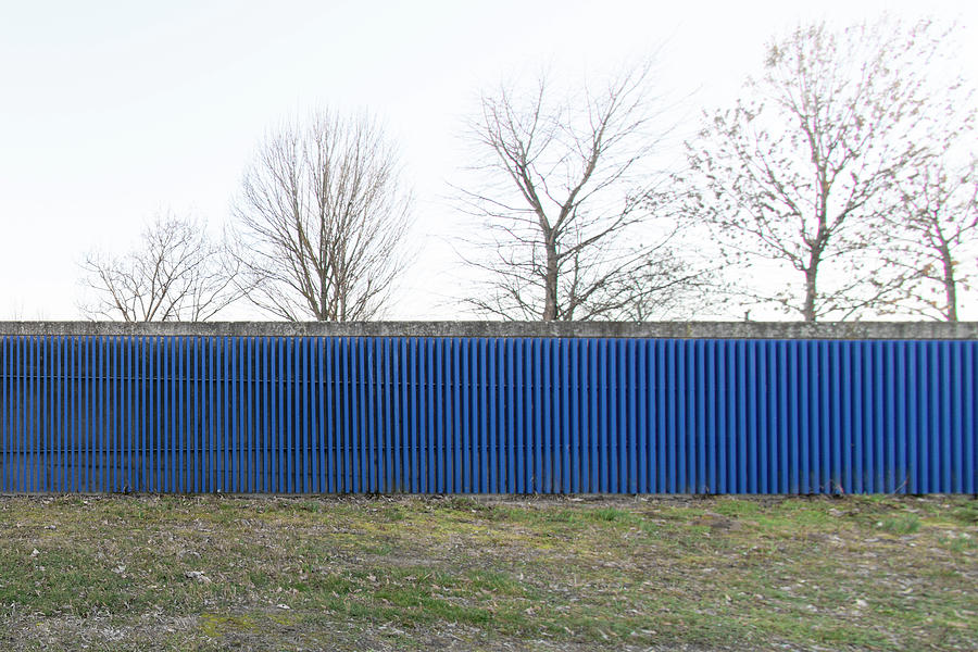 Berlin Blue Hoardings Photograph by Stuart Allen