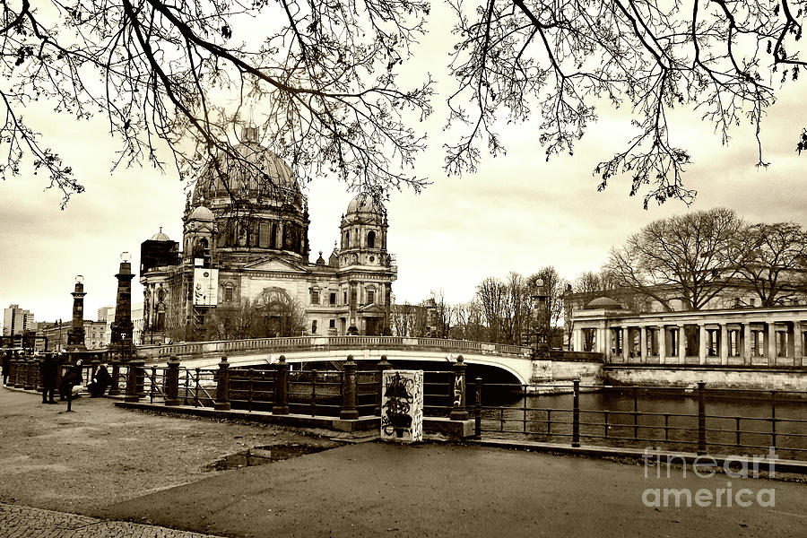 Berlin cathedral 1 sepia Photograph by Rudi Prott
