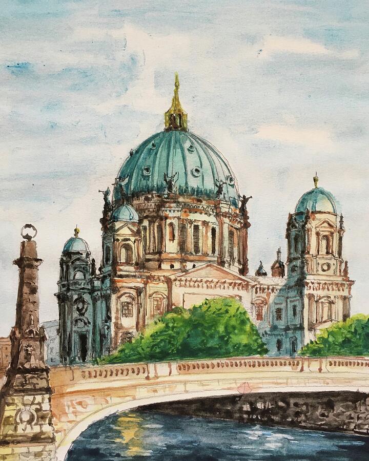 Architecture Painting - Berlin Cathedral 1 by Tiberius Papp