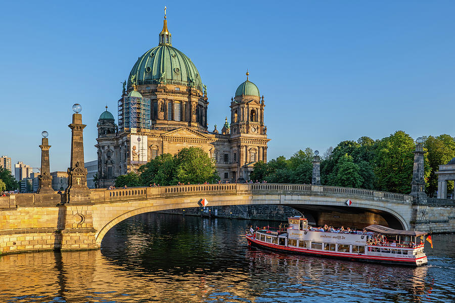 Berlin Cathedral And Bridge At Sunset Photograph by Artur Bogacki