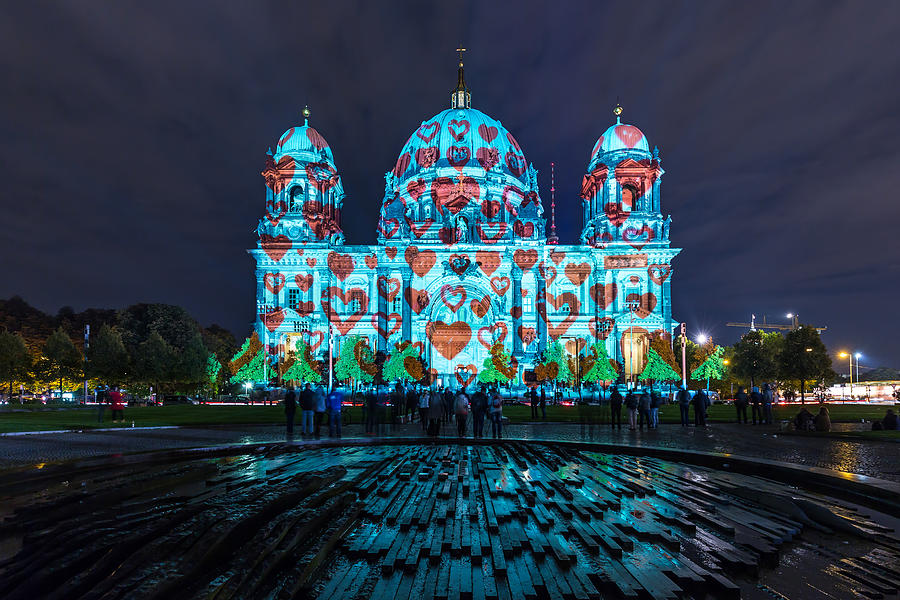 Berlin cathedral in heart-illumination Photograph by Fhm