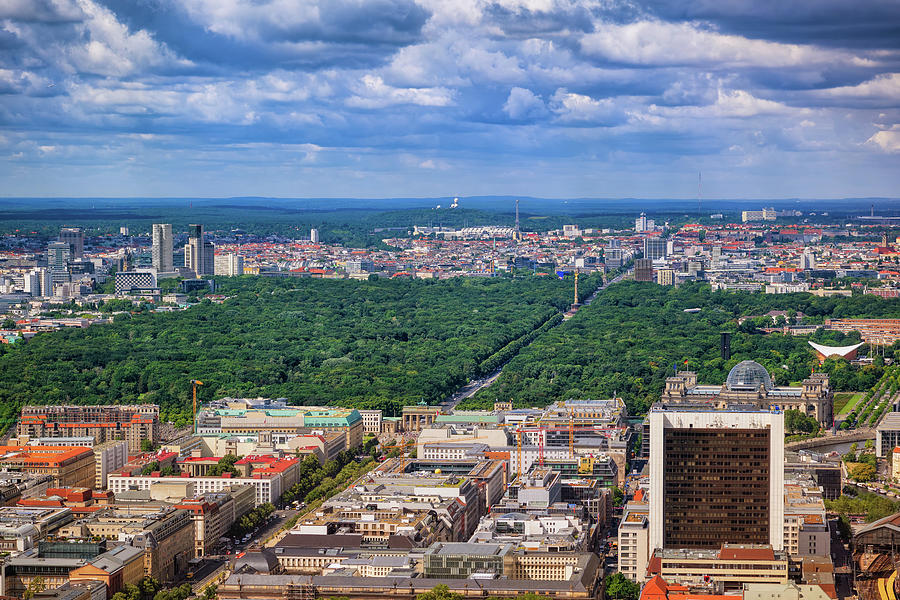 Berlin City Centre Aerial View In Germany Photograph by Artur Bogacki