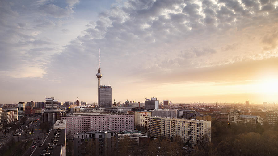 Berlin city skyline with Fernsehturm Photograph by Rafael Dols