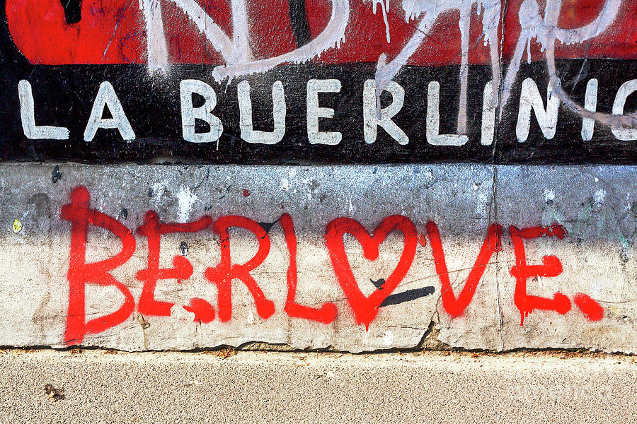 Berlin Love on the Berlin Wall Photograph by John Rizzuto