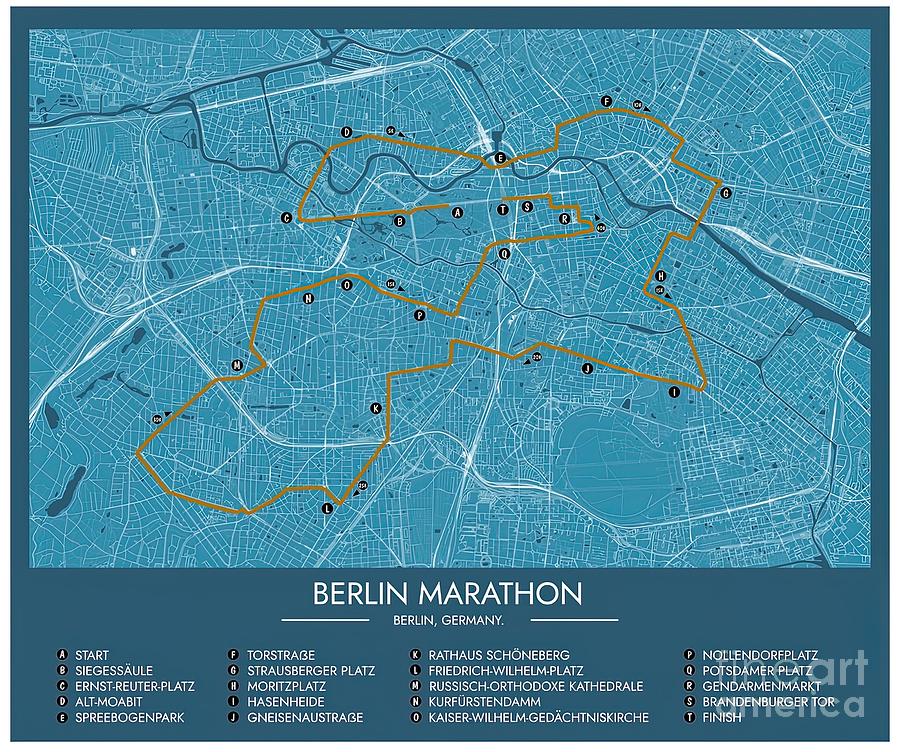 Berlin Marathon Painting by Lee Jasmine Fine Art America