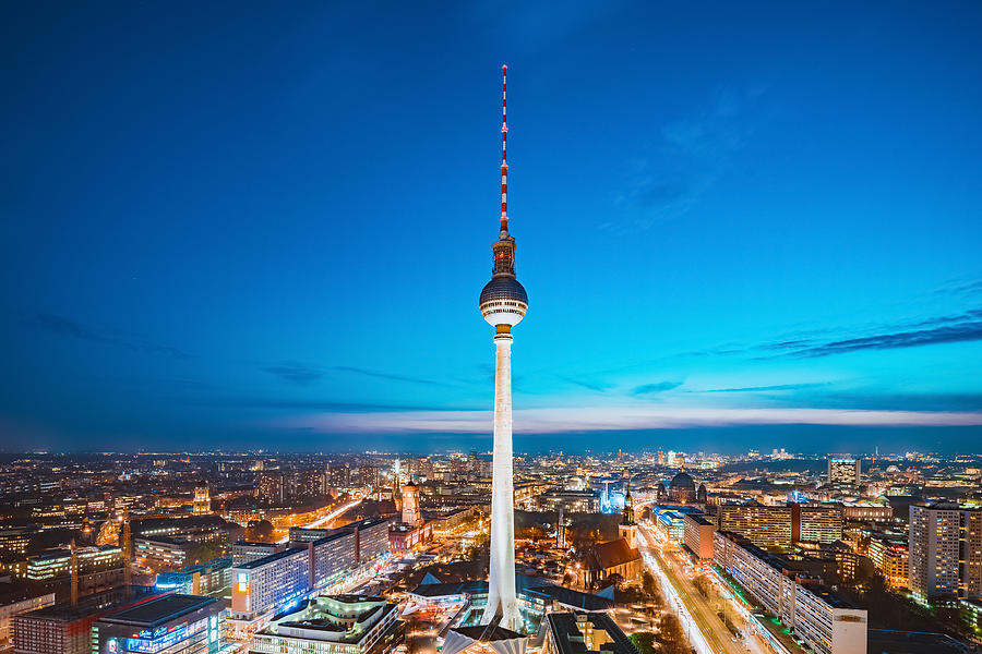 Berlin Skyline at dusk with TV tower Photograph by @by Feldman_1
