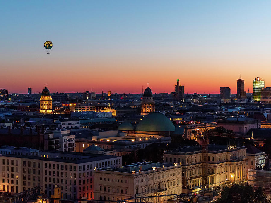 Berlin skyline at sunset Photograph by Michael Hodgson