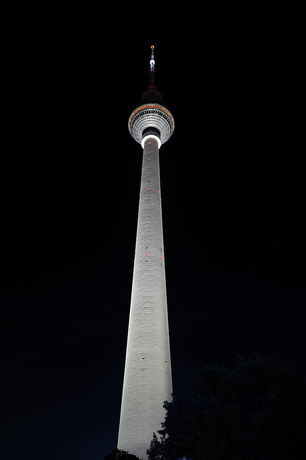 Berlin Television Tower Illuminated At Night Photograph by Artur Bogacki