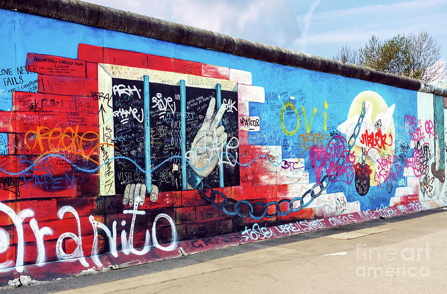 Berlin Wall Bars Mural Photograph by John Rizzuto