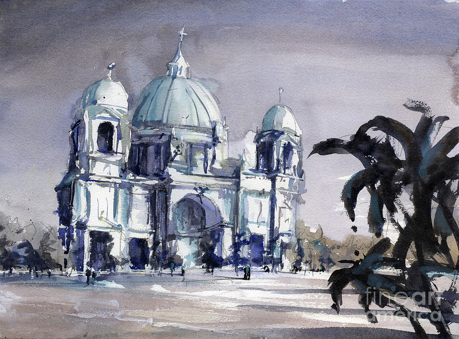 Berlin Painting - Berline Cathedral by Ryan Fox