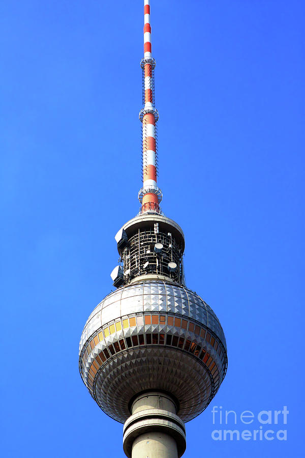 Berliner Fernsehturm Portrait Photograph by John Rizzuto