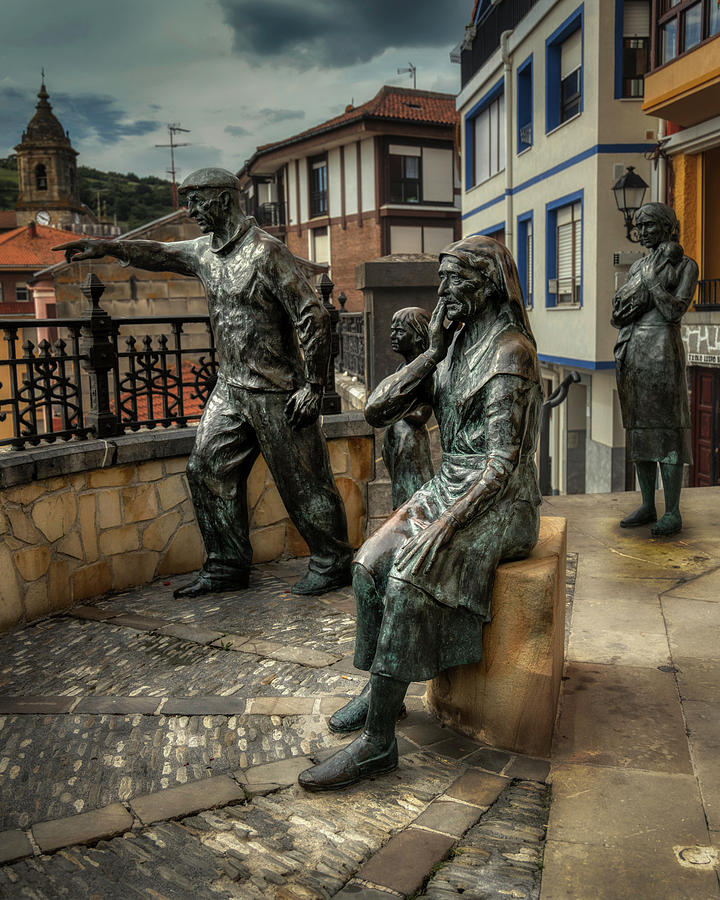 Bermeo statues Photograph by Micah Offman