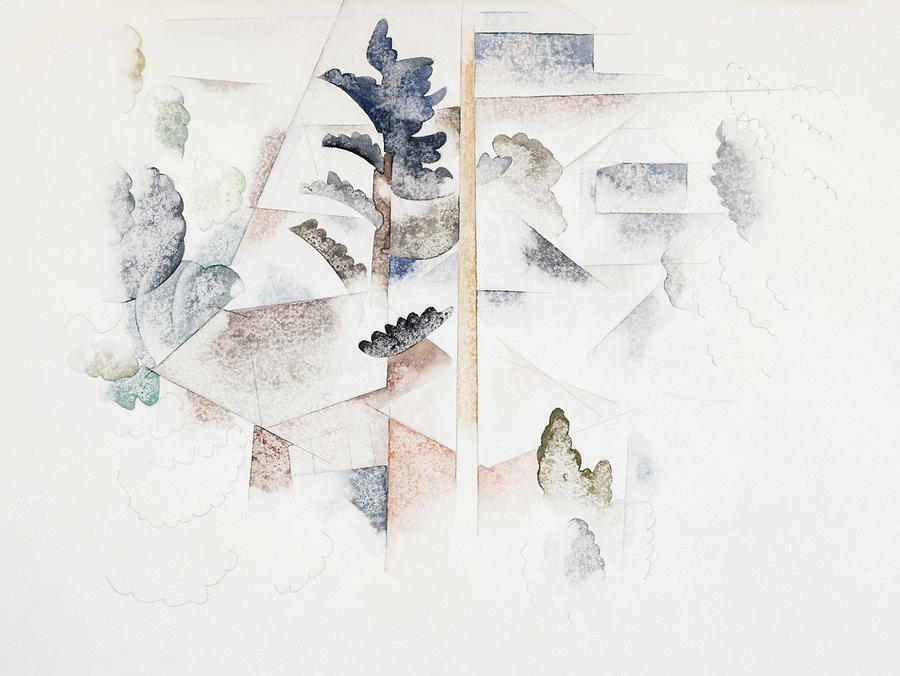 Bermuda, Trees and Architecture Painting by Charles Demuth