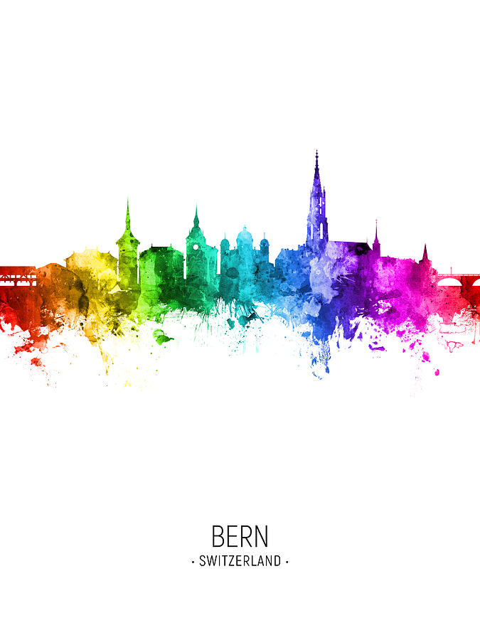 Bern Switzerland Skyline #47 Digital Art by Michael Tompsett