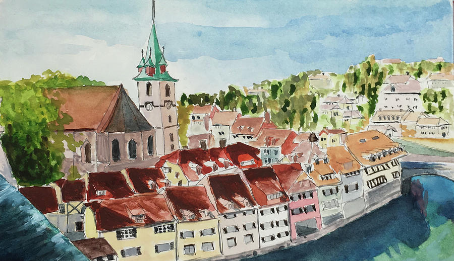 Bern, Switzerland Painting by Tracy Hutchinson