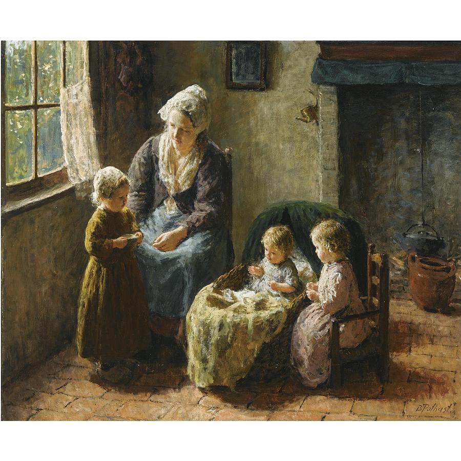 Bernard Pothast A happy family Painting by Bernard Pothast A happy ...