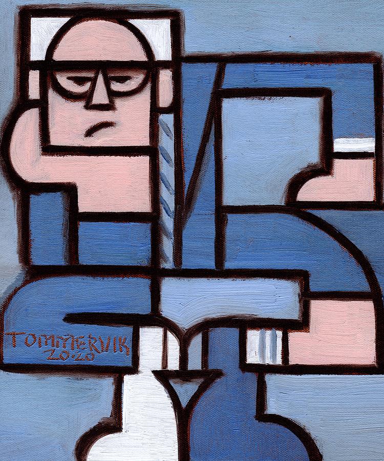 Bernie Sanders Blue Suit Art Print Painting by Tommervik