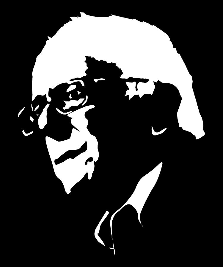 Bernie Sanders Silhouette Digital Art by Dastay Store