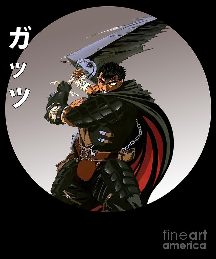 Berserk Guts Japanese Art Drawing by Anime Art - Pixels