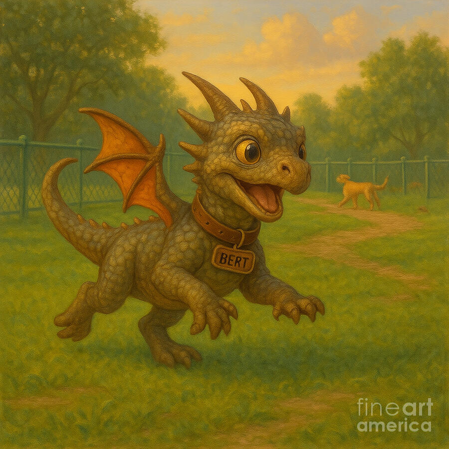 Bert At The Dog Park Ai Art by Call Me Abbie - Abbie Shores Bert At The Dog Park Ai Art by Call Me Abbie - Abbie Shores