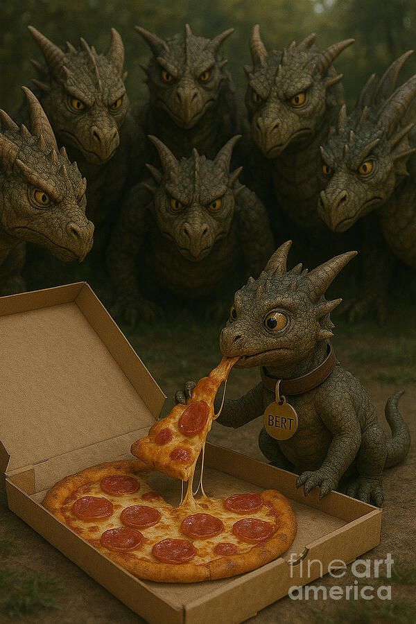 Bert Stealing Pizza Ai Art by Call Me Abbie - Abbie Shores Bert Stealing Pizza Ai Art by Call Me Abbie - Abbie Shores