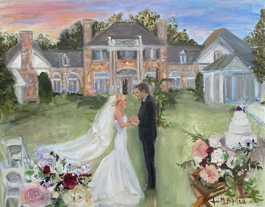 Berto McIsaac Wedding Ceremony Painting by Ann Bailey