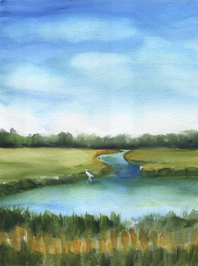 Berwick Marsh 2 Painting by Frank Bright