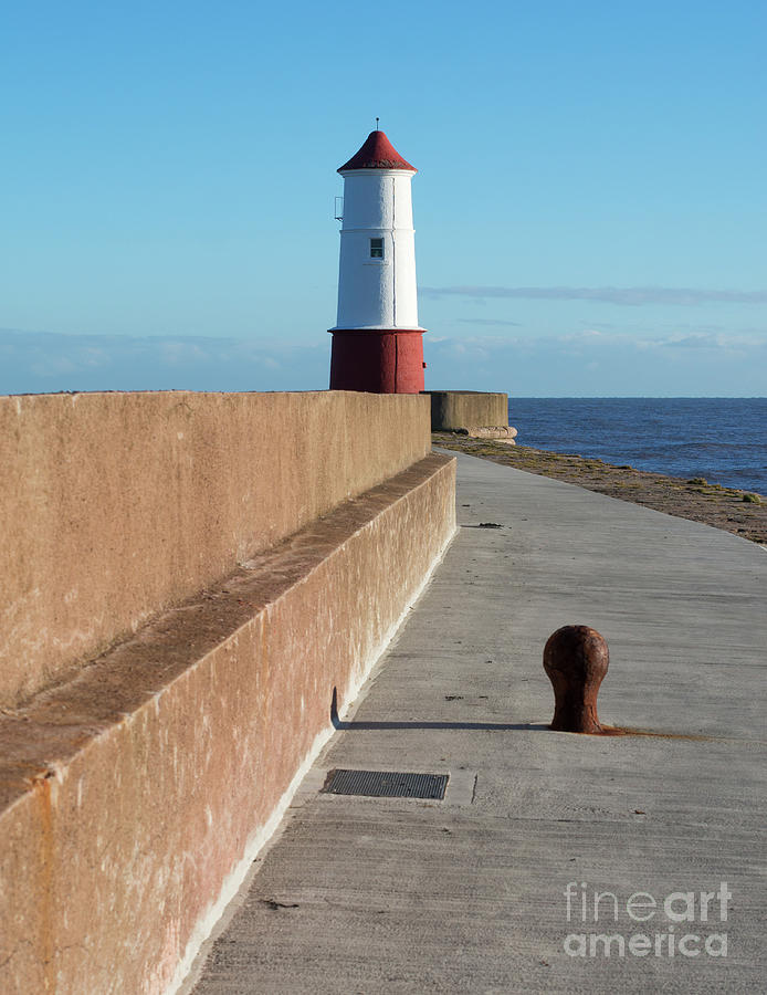 Berwick pier and lighthouse Photograph by Bryan Attewell