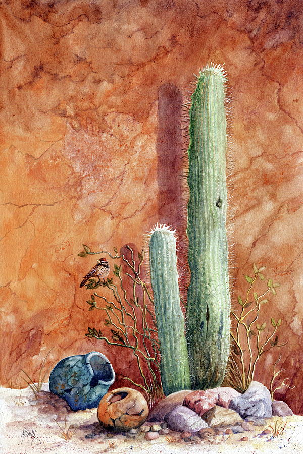 Beside The Desert Ruins Painting by Marilyn Smith