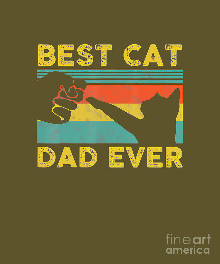 Best Cat Dad Ever Funny Cat Daddy Fathers Day Tapestry Textile By 5998