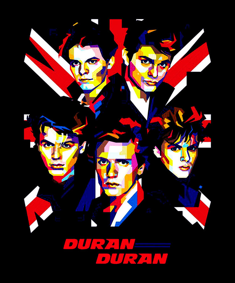 Duran Duran Digital Art - Best Design Of Band Legendary Music English New Wave by Words N Graphic