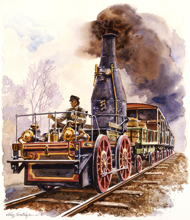 Best Friend Of Charleston Locomotive Painting by John Swatsley