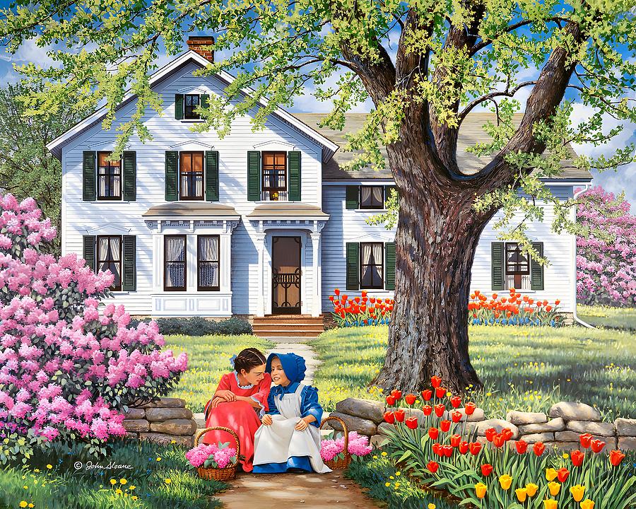 Best friends Painting by John Sloane - Fine Art America