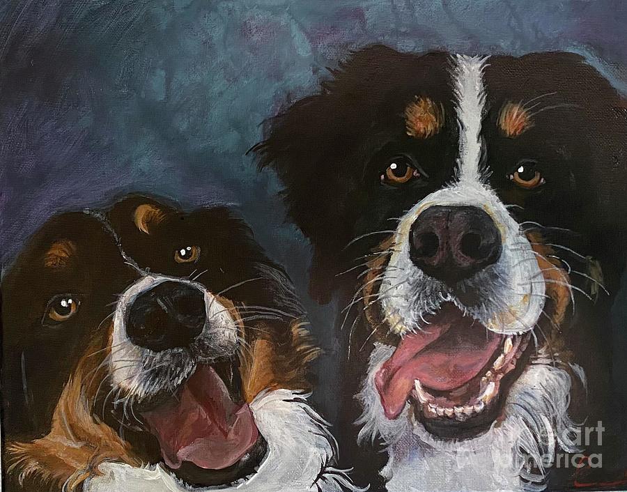 Dog Painting - Best Friends by Melissa Carrelli