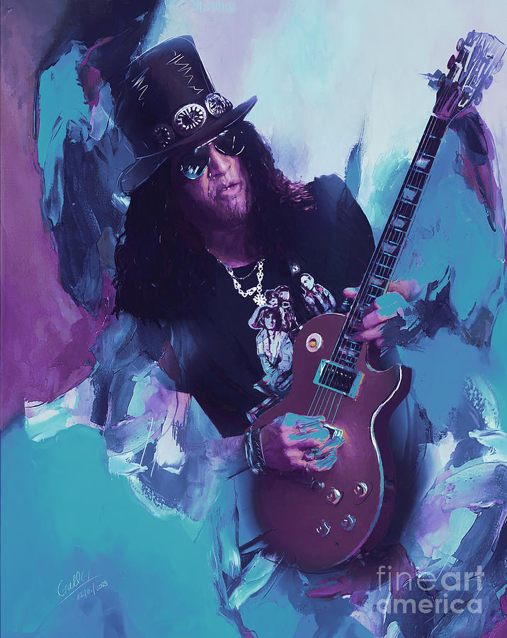 Slash Painting - Best Guitarist Slash by Gull G