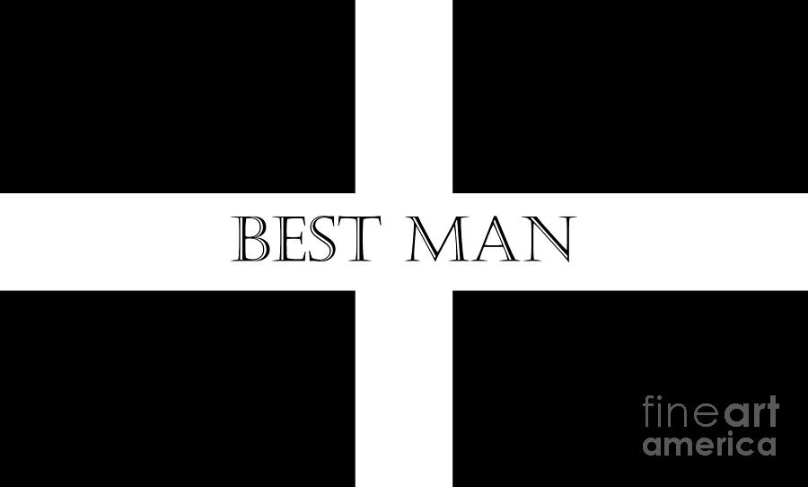 Best Man On A Cornish Flag Photograph